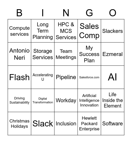 WDC Q321 Bingo Card