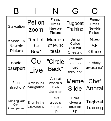 July Buzzword Bingo Card