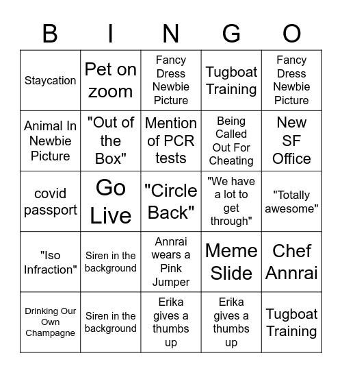 July Buzzword Bingo Card