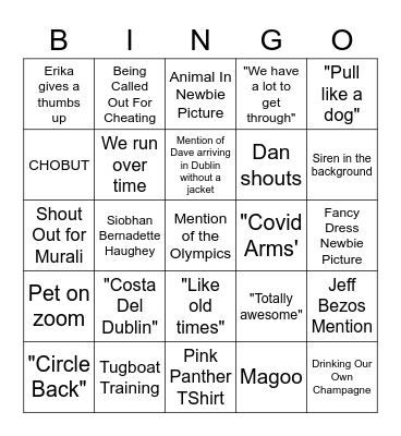 July Buzzword Bingo Card