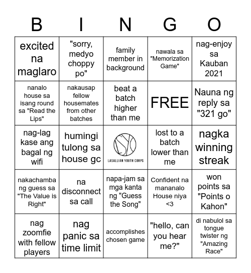 KAUBAN 2021: Hangtod sa Hangtod Bingo Card