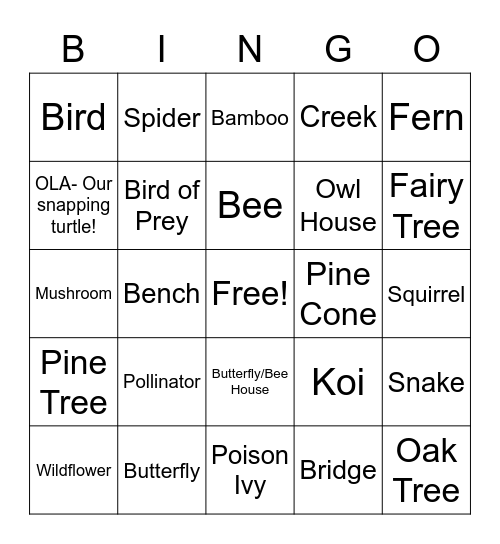 Project Chimps Bingo Card