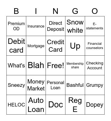 Product Knowledge Bingo Card