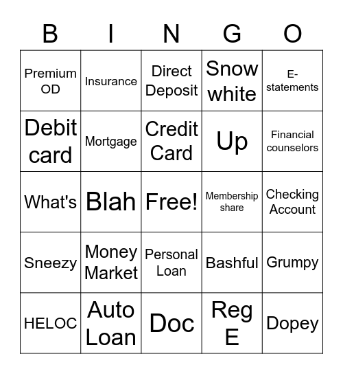 Product Knowledge Bingo Card