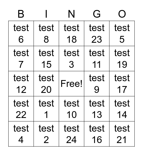 Information Technology Bingo Card