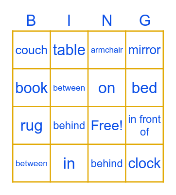 BINGO TIME! Bingo Card