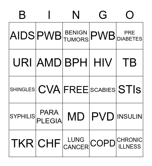 BINGO Card