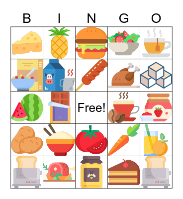 Food and Drink! Bingo Card