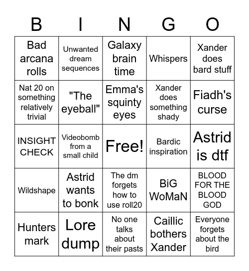 Tithe Bingo Card