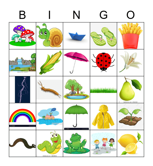 UC KINDIES MONSOON CARNIVAL Bingo Card