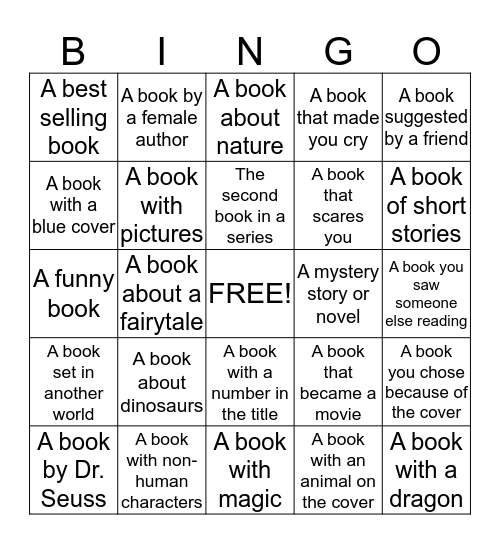 Book Week Bingo   -   HAVE YOU EVER READ... Bingo Card