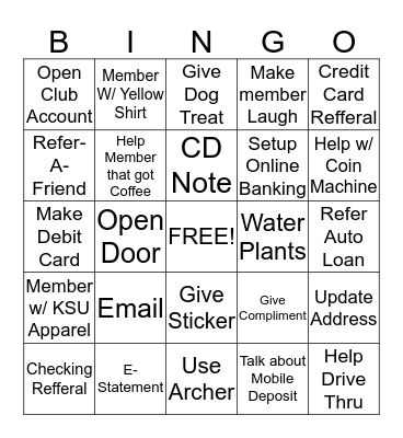Meritrust Credit Union Bingo Card
