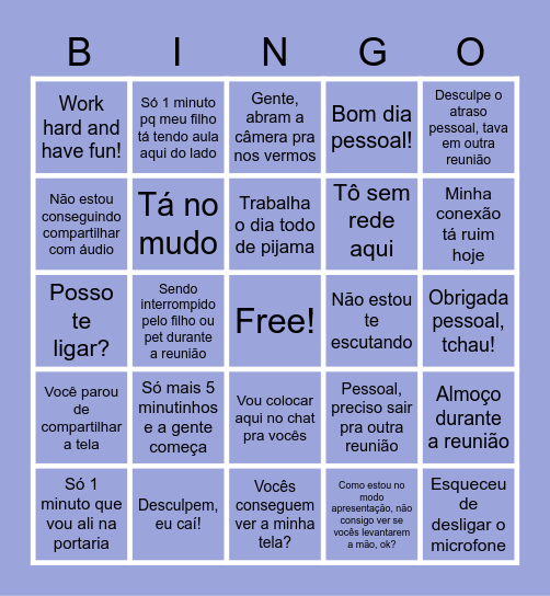 Bingo do Body Care Team! Bingo Card