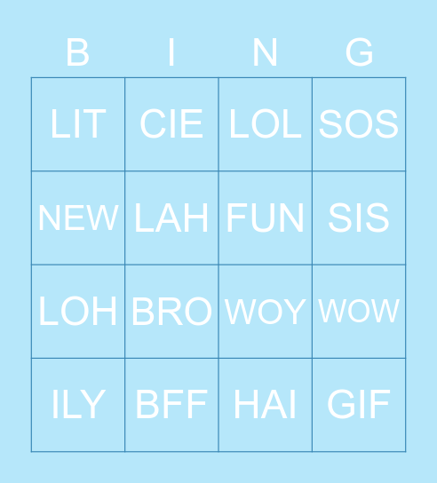 BINGO WITH HEIJI Bingo Card