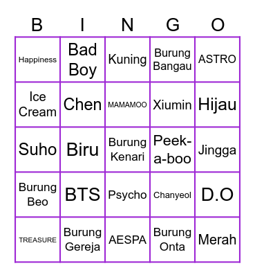 @aintmoonbyul Bingo Card