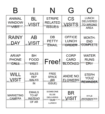 Accounting Bingo Card