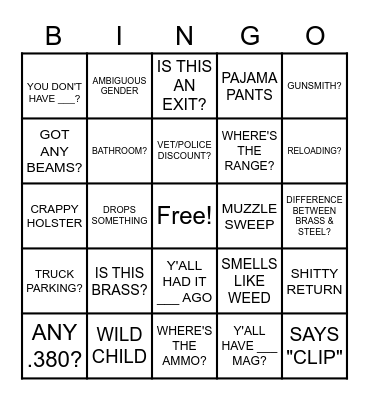 OUTPOST BINGO! Bingo Card