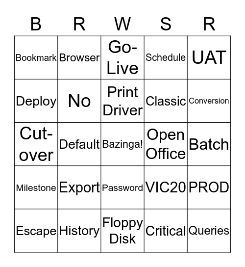 Browser Bingo Card