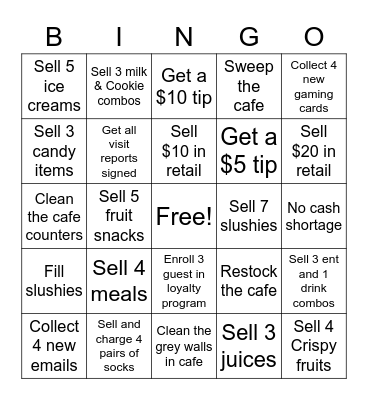 Front Bingo Card