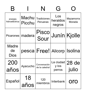 Bingo Card