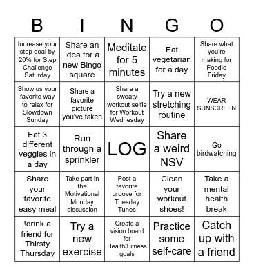 Beach Blanket Bingo Card