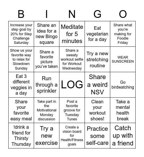 Beach Blanket Bingo Card