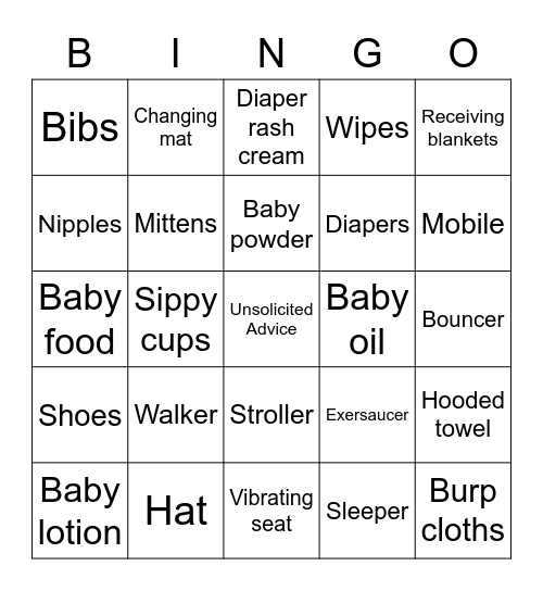 It's a Boy Bingo! Bingo Card