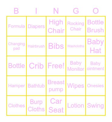 Denver's Bingo Card