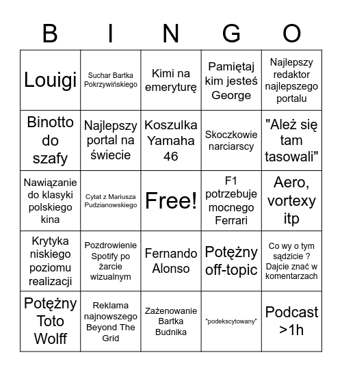 Bingotto Bingo Card