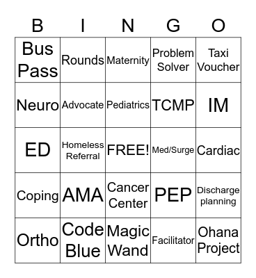 SW Bingo Card