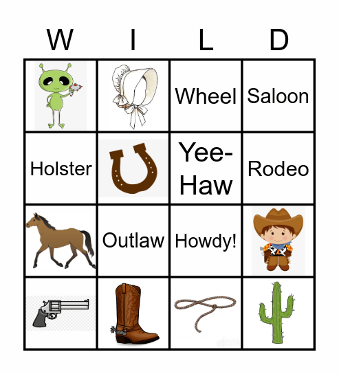 Wild West Bingo Card