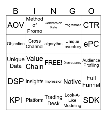 Buzzword Bingo Card