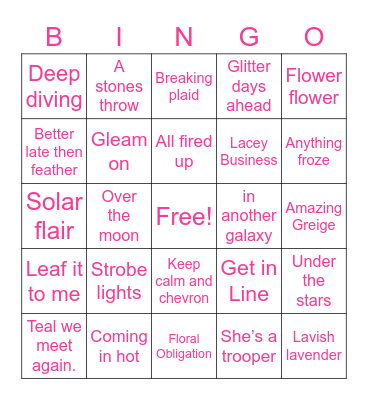 Fall Launch Bingo Card