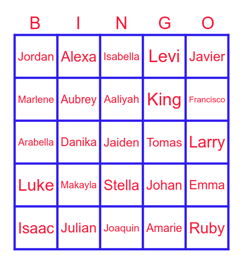 1-3 Friends Bingo Card