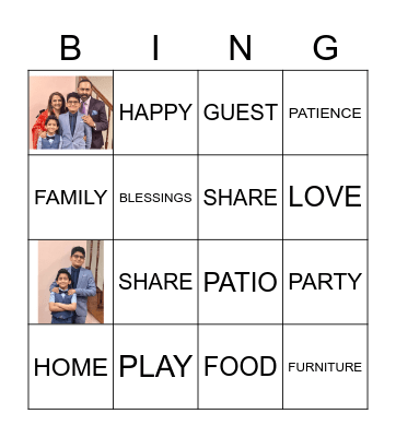 PIRANI'S HOUSE WARMING Bingo Card