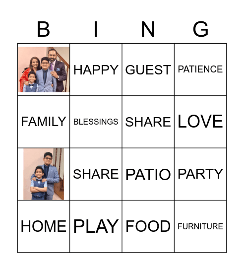 PIRANI'S HOUSE WARMING Bingo Card