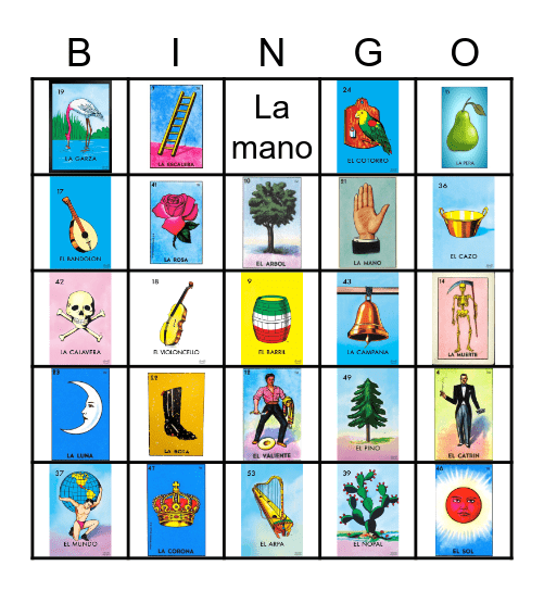 Loteria Bingo Card