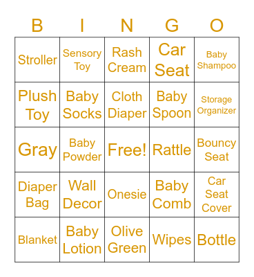 BABY Bingo Card