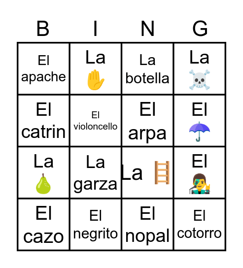 Lotería Mexicana Bingo Card