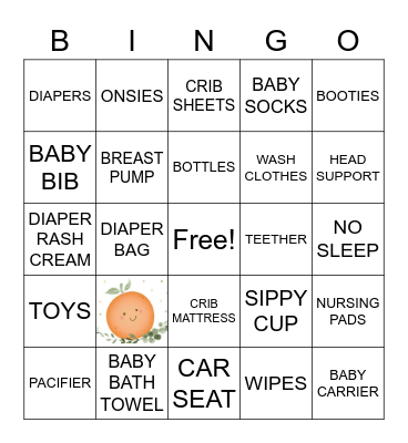 BABY BINGO Card