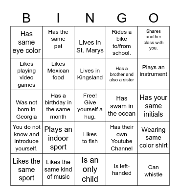 Human Bingo: Find Someone Who... Bingo Card