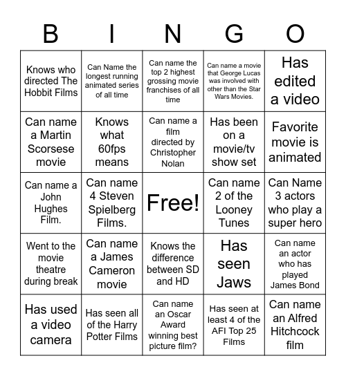 AVTF ICebreaker Bingo Card