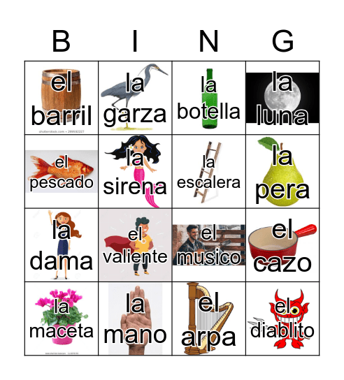 Loteria Mi Pueblito Bingo Card