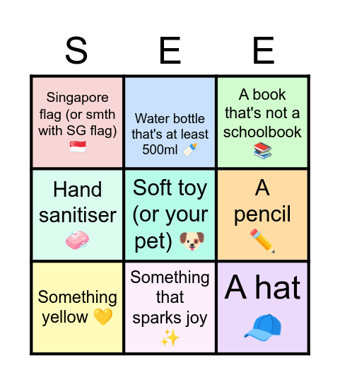 SCAVENGER HUNT 🕵️‍♂️ Bingo Card