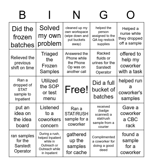 Name_______________________ Bingo Card