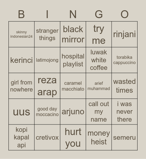 kyungie's ♡ Bingo Card