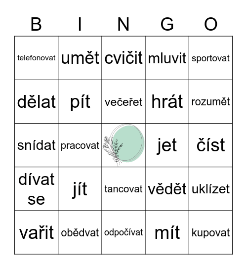 SLOVESA Bingo Card