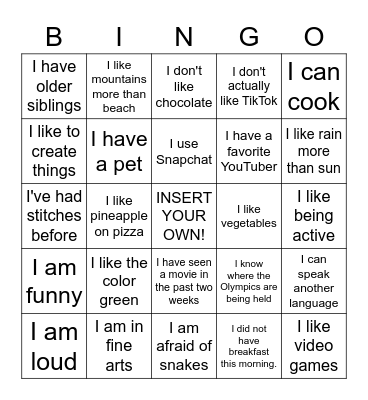 WoolfPack Bingo! Bingo Card