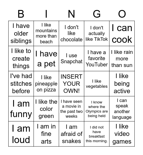 WoolfPack Bingo! Bingo Card