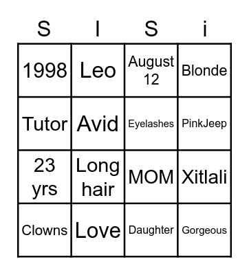 Happy Birthday Bingo Card